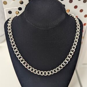 .925 Sterling silver chain necklace and bracelet set